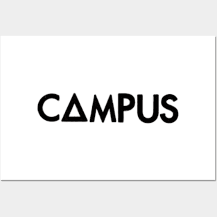 campus  (black) Posters and Art